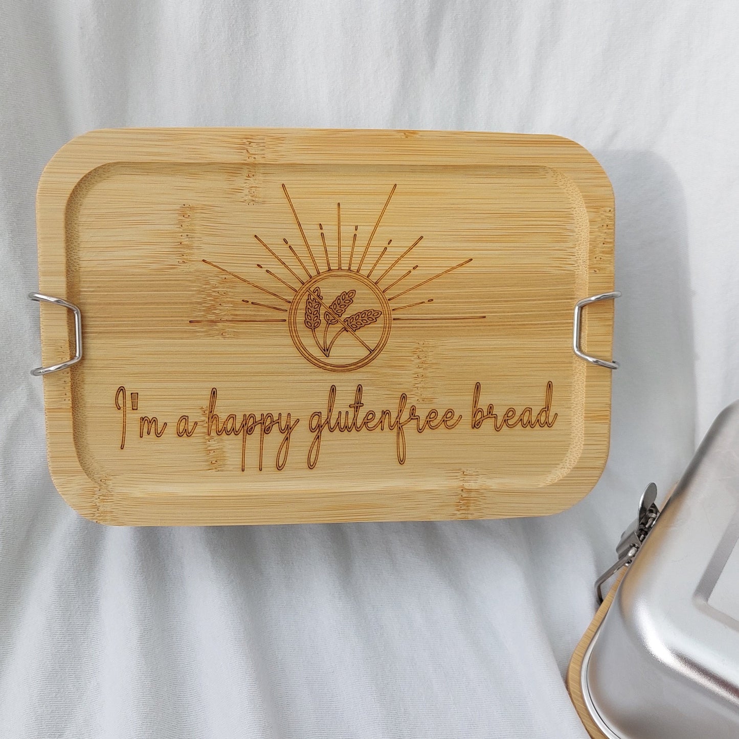 Glutenfreie Edelstahl Brotdose groß 1400 ml