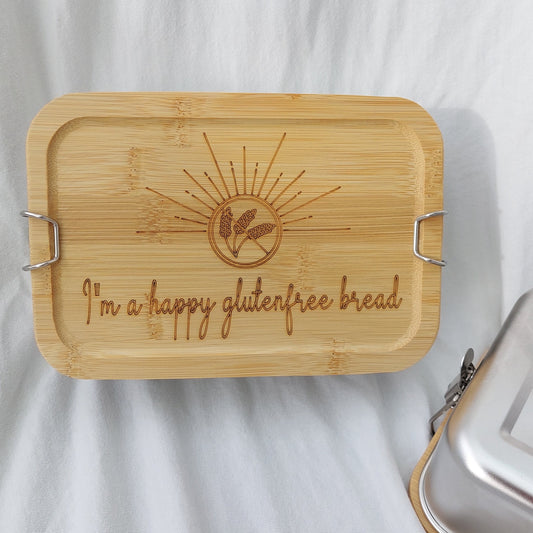 Glutenfreie Edelstahl Brotdose groß 1400 ml