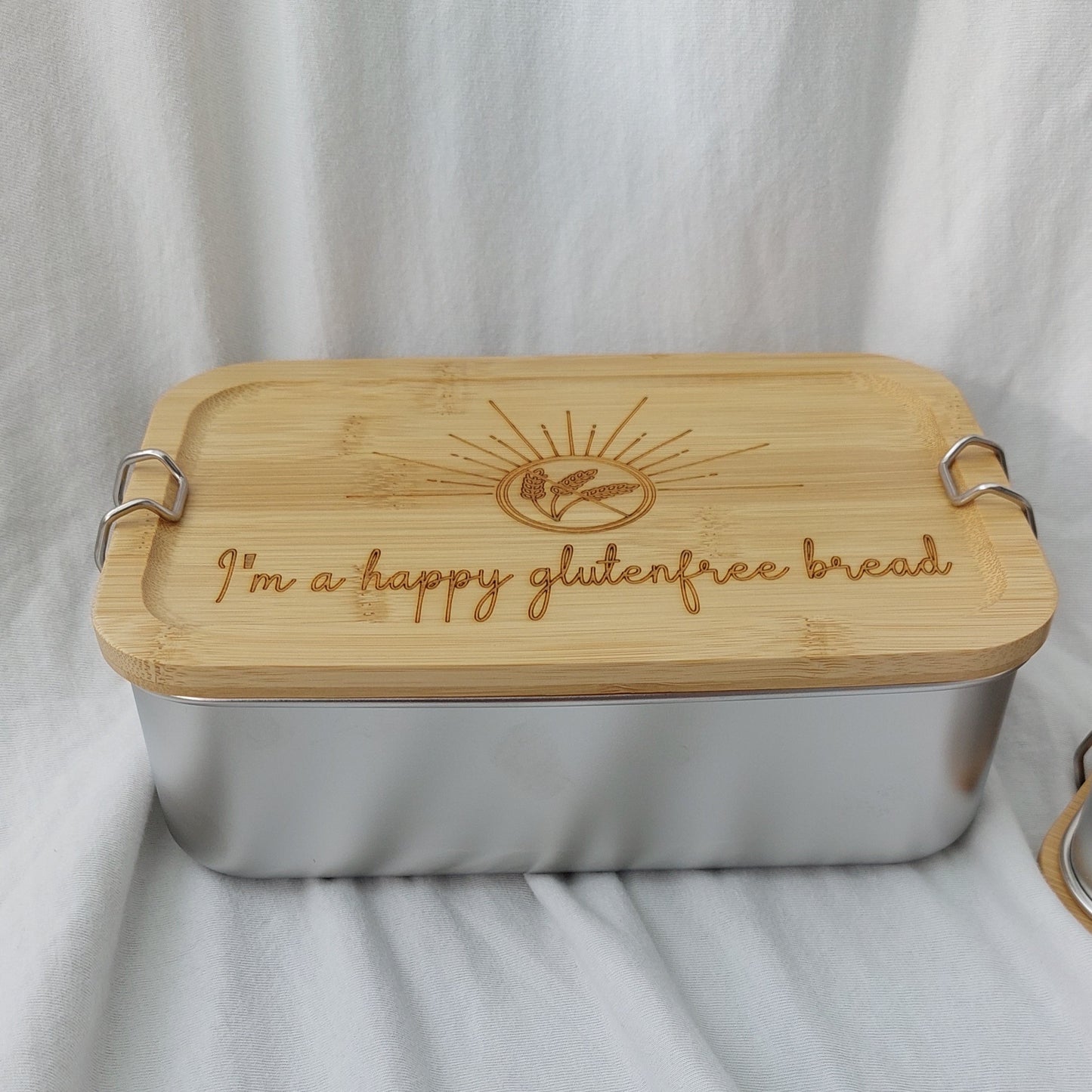 Glutenfreie Edelstahl Brotdose groß 1400 ml