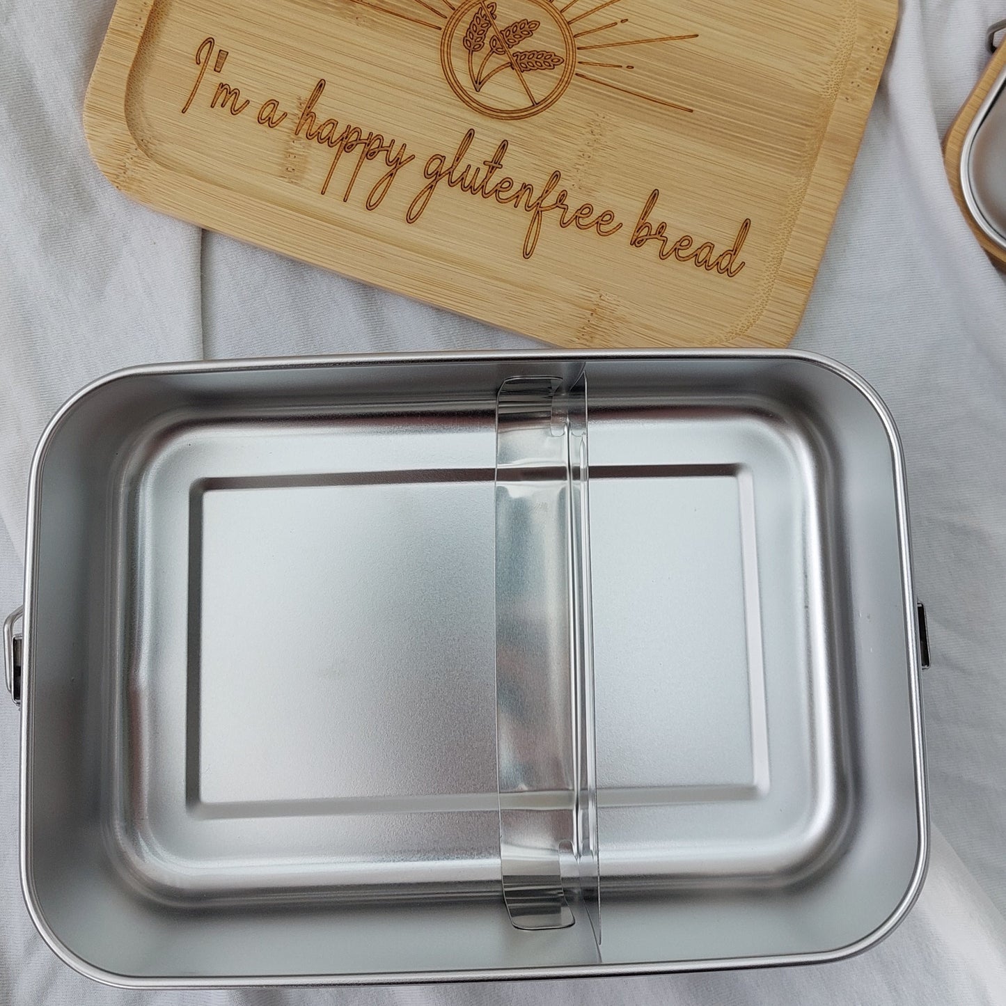 Glutenfreie Edelstahl Brotdose groß 1400 ml