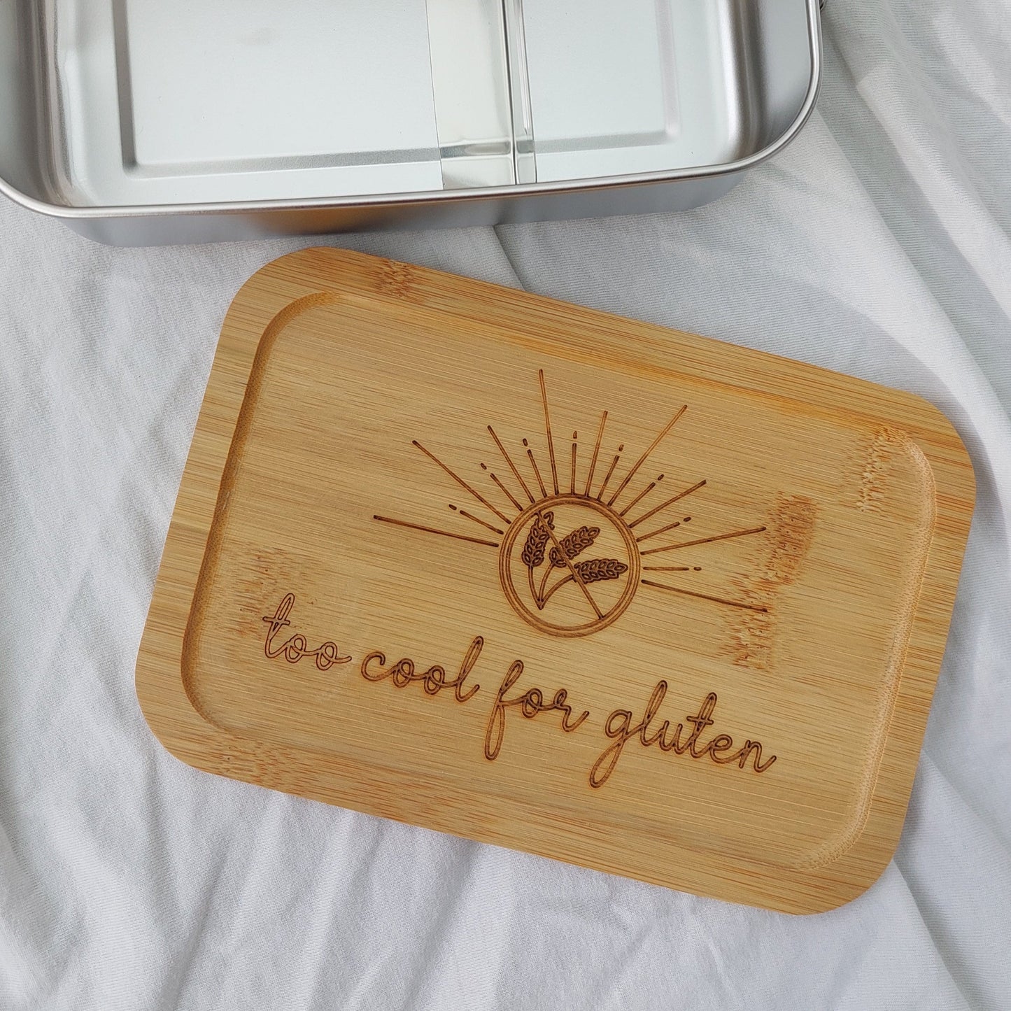 Glutenfreie Edelstahl Brotdose groß 1400 ml