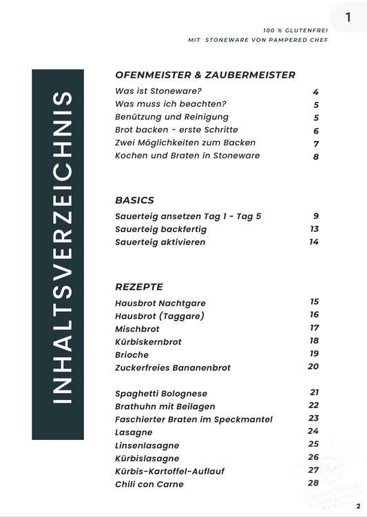 Glutenfeies E-Book Kochen und Backen im Ofenmeister/Zaubermeister mit Anleitung für Sauerteig